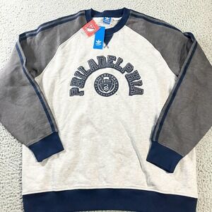Philadelphia Union Sweatshirt Mens 2XL Gray Navy MLS Soccer‎ Adidas Originals